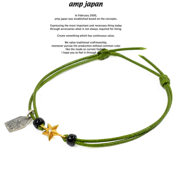 amp japan 10ah-210g/OLIVE Gold star Brece & Anklet