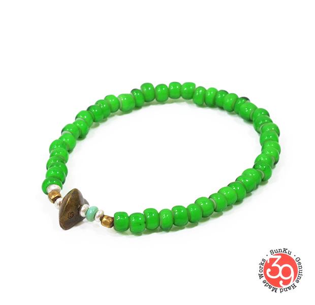 Sunku LTD-009 Antique Beads Bracelet Green