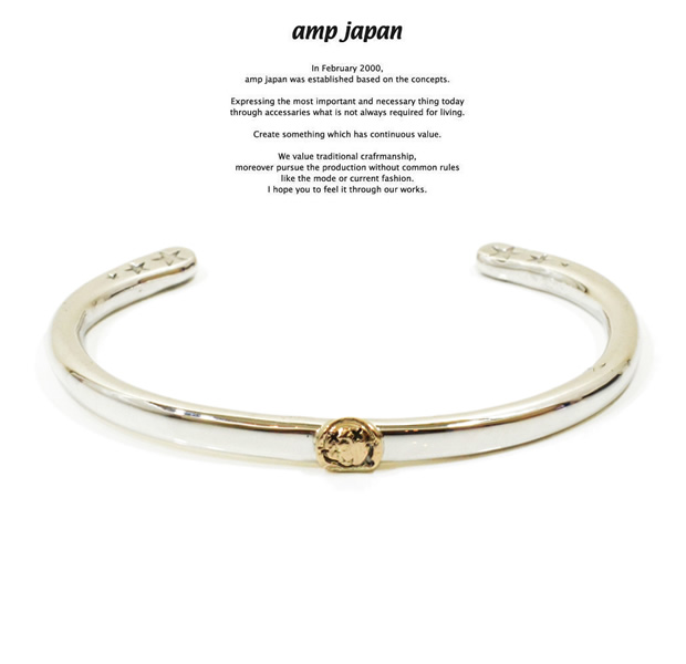 amp japan 14ao-346 circle silver bangle-K10 trip smile-