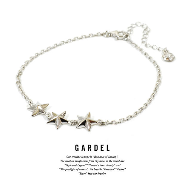 GARDEL gda002TS Trinity Star Anklet Silver