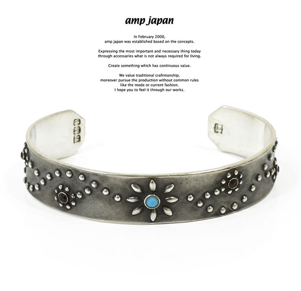 amp japan 15AO-326BR Flower Studs Bangle.