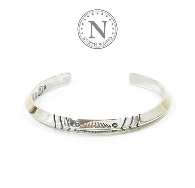 NORTH WORKS W-010 900Silver Triangle Cuff Bracelet