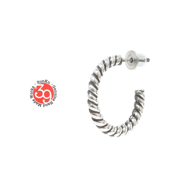 Sunku SK-210-TWT Silver large hoop pierce 