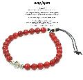 amp japan 14ah-411 hallmark beads bracelet -coral-