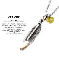 amp japan 13ah-112 small feather necklace -tarnish-