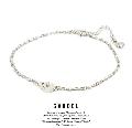 GARDEL gda002D Teardrop skull Anklet Silver