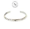 NORTH WORKS W-015 900Silver Round Cuff Bracelet