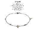 amp japan 16AC-410 Narrow Black Chain Bracelet & Anklet -Petite Marie-