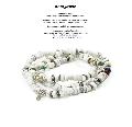 amp japan 16AHK-454 Tumble Stone Long Bracelet -Howlite-