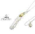 HARIM HRT002WH Feather Necklace /L LEFT K10YG Custom