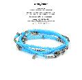 amp japan 16AHK-475BL White Hearts - Sky Blue - Brace & Necklace