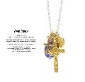 amp japan 16AHK-176 Medaille Miraculeuse Mix Necklace -Blue Epoxy-