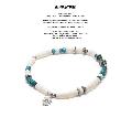 amp japan 17AHK-410 Round White Bone Bracelet -Turquoise-