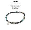 amp japan 17AHK-412 Round Black Horn Bracelet -Turquoise-