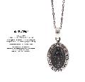 amp japan 17AAS-102BK Small Mary Necklace - Black Epoxy -