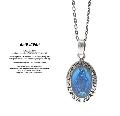 amp japan 17AAS-102BL Small Mary Necklace - Blue Epoxy -