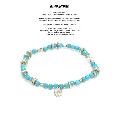 amp japan 17AHK-434 Round Cut Turquoise Bracelet & Anklet