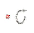 Sunku SK-210-TWT Silver large hoop pierce 